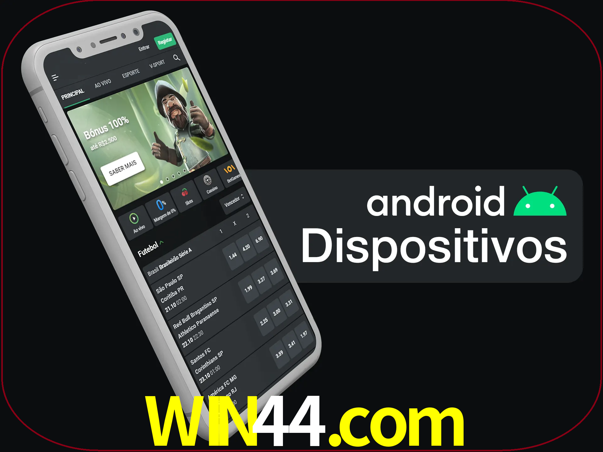 O aplicativo suporta a maioria de todos os dispositivos Android.